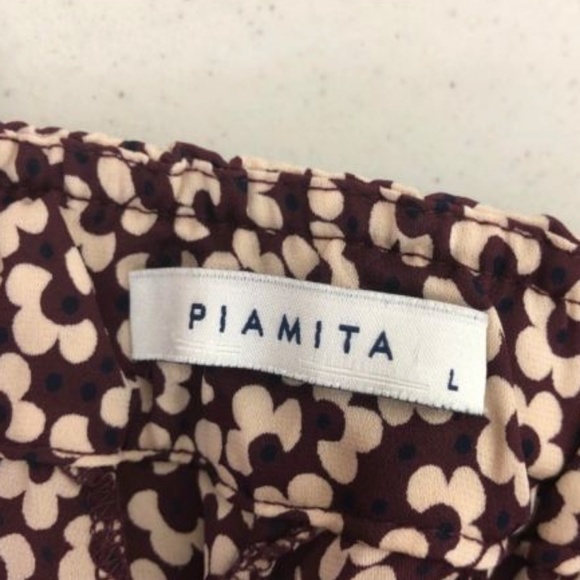 Piamita J.Crew Brigitte Silk Pants Floral Trousers - Picture 7 of 7